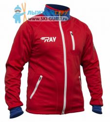 Куртка разминочная RAY, модель Star (Unisex), цвет красный/синий белая молния размер 48 (M)