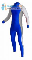 Лыжный гоночный комбинезон RAY, модель Race (Unisex), цвет синий/белый/серый размер 46 (S)