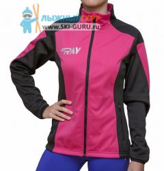 Куртка разминочная RAY, модель Pro Race (Woman), цвет малиновый/черный, размер 46 (M)