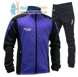 Лыжный костюм RAY, модель Pro Race (Man), цвет фиолетовый/черный (штаны с кантом) размер 50 (L)