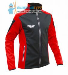 Куртка разминочная RAY, модель Race (Unisex), цвет черный/красный размер 42 (XXS)