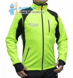 Куртка разминочная RAY, модель Star (Unisex), цвет желтый/черный черный шов размер 48 (M)