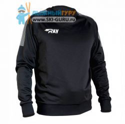 Толстовка RAY, модель Классик без капюшона (Unisex), цвет черный размер 46 (S)