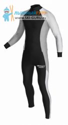 Лыжный гоночный комбинезон RAY, модель Race (Unisex), цвет черный/белый/серый размер 42 (XXS)
