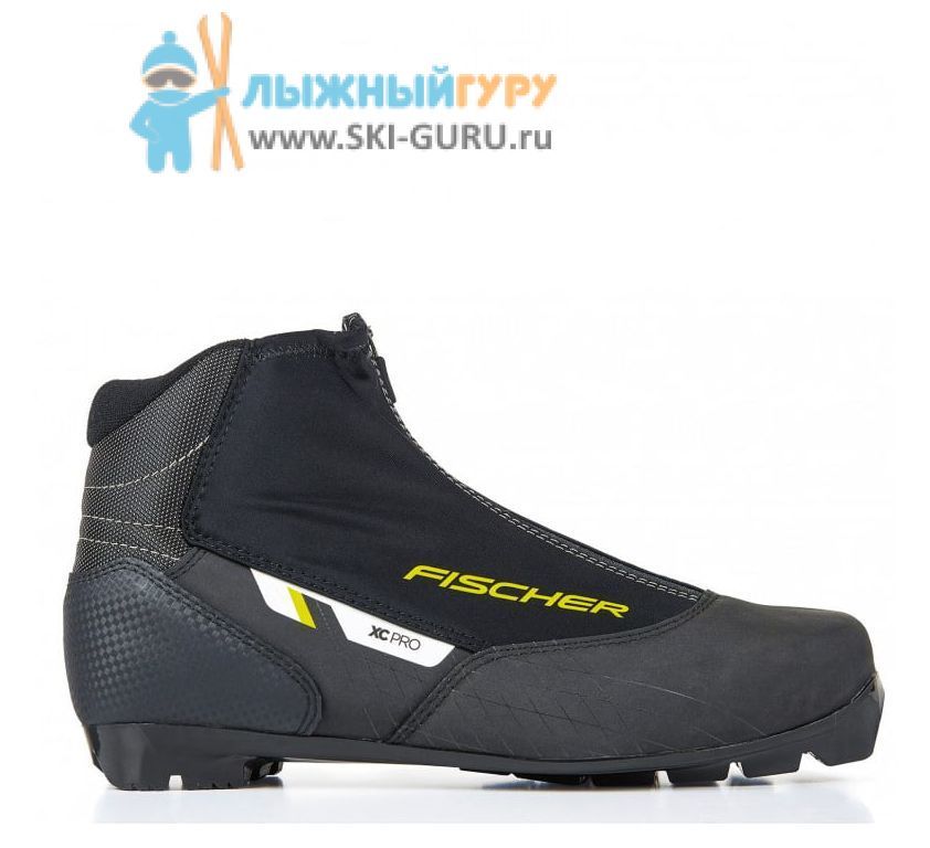 Ботинки NNN Fischer XC PRO BLACK YELLOW (S21820), (черный/желтый), размер 41