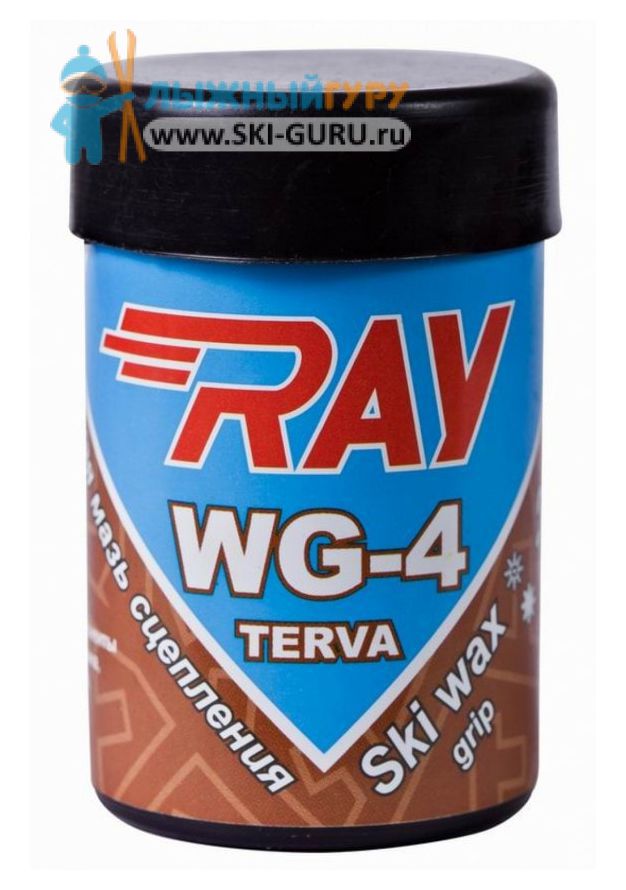 Смоляная лыжная мазь RAY WG-4 голубая 35 грамм