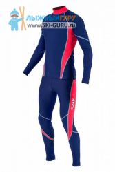 Лыжный гоночный комбинезон RAY, модель Star (Unisex), цвет темно-синий/красный размер 42 (XXS)