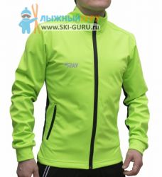 Куртка разминочная RAY, модель Casual (Unisex), цвет салатовый/черный размер 48 (M)