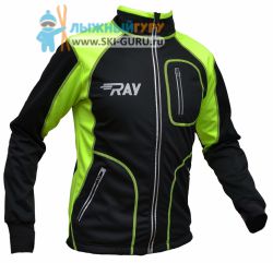 Куртка разминочная RAY, модель Star (Unisex), цвет черный/желтый желтый шов размер 48 (M)