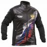 Куртка разминочная RAY, модель Pro Race принт (Man), цвет черный/белый/синий/красный, рисунок Герб РФ/Флаг РФ, размер 50 (L)