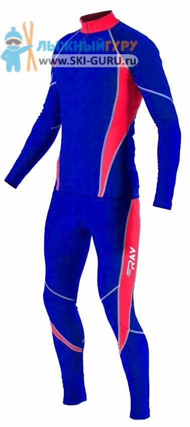 Лыжный гоночный комбинезон RAY, модель Star (Unisex), цвет синий/красный размер 46 (S)