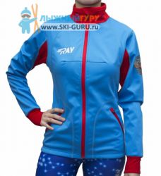 Куртка разминочная RAY, модель Star (Woman), триколор красная молния, размер 42 (XS)