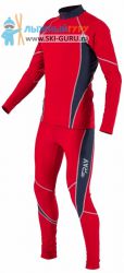 Лыжный гоночный комбинезон RAY, модель Star (Unisex), цвет красный/синий размер 42 (XXS)