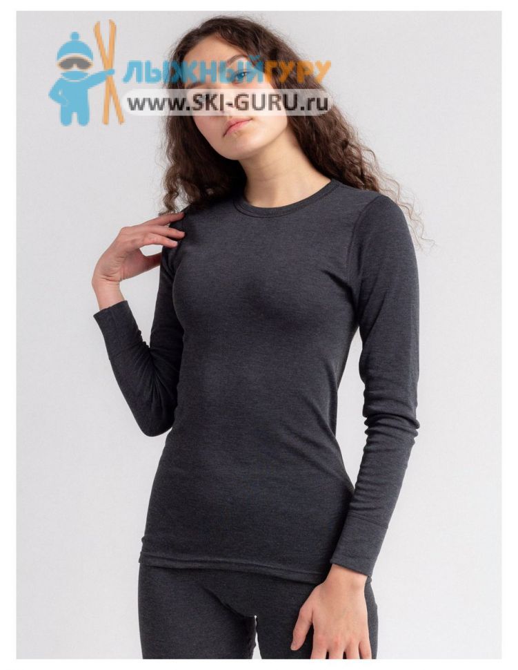 Термофутболка Comazo, модель Active -25° (Woman), цвет антрацит мелированный, размер 44 (ru 50)     