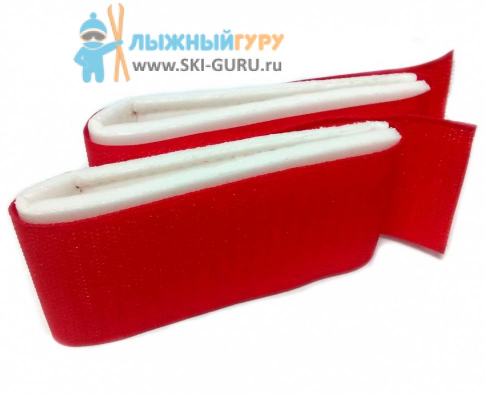 Красные липучки для горных лыж (2 шт)