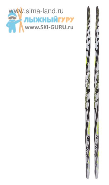 Беговые лыжи STC 170 см (без креплений), цвет белый/черный, рисунок Biathlon