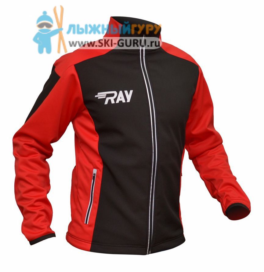 Разминочная куртка RAY WS модели RACE черно-красного цвета