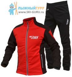 Лыжный разминочный костюм RAY, модель Race (Unisex), цвет красный/черный размер 48 (M)