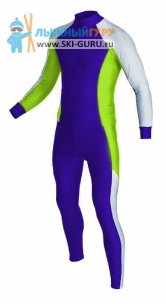 Лыжный гоночный комбинезон RAY, модель Race (Unisex), цвет фиолетовый/серо-голубой/желтый размер 46 (S)