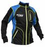 Куртка разминочная RAY, модель Star (Unisex), цвет черный/синий лимонный шов размер 50 (L)