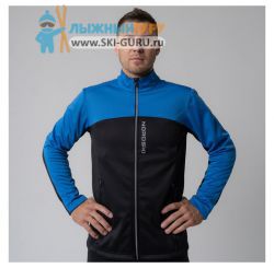 Куртка разминочная Nordski, модель Active (Man), цвет синий/черный, размер 48 (M)