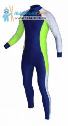 Комбинезон лыжный гоночный RAY, модель Race (Unisex), цвет синий/серо-синий/желтый размер 50 (L)