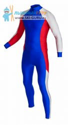 Лыжный гоночный комбинезон RAY, модель Race (Unisex), цвет синий/белый/красный размер 42 (XXS)