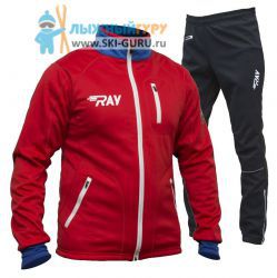 Лыжный костюм RAY, модель Star (Unisex), цвет красный/синий белая молния (штаны с кантом) размер 46 (S)
