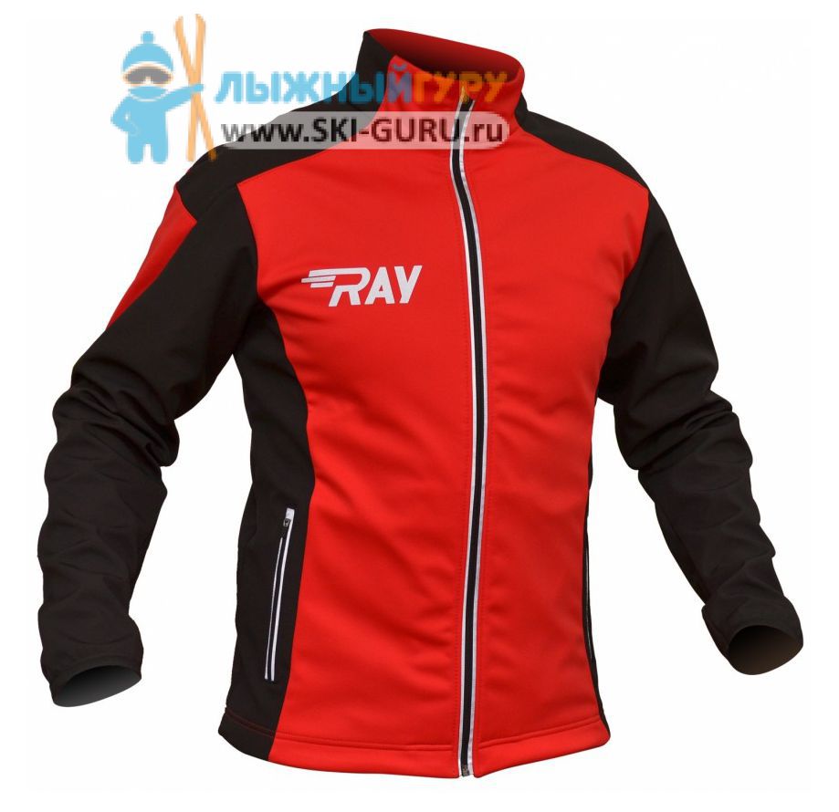 Куртка разминочная RAY, модель Race (Unisex), цвет красный/черный размер 42 (XXS)