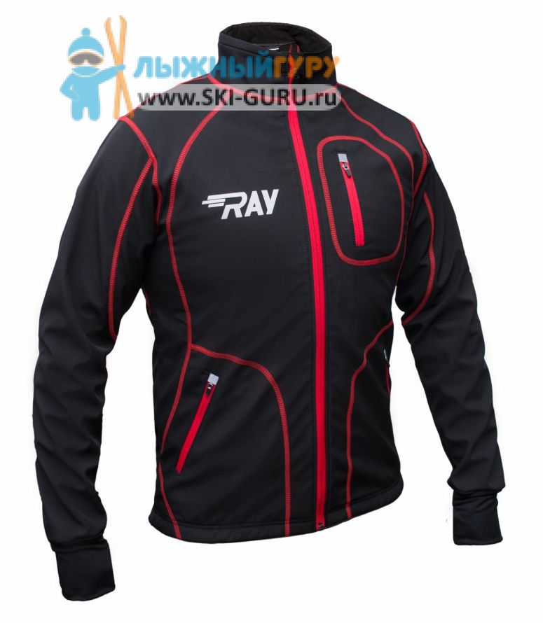 Куртка разминочная RAY, модель Star (Unisex), цвет черный/черный размер 52 (XL)