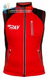 Жилет разминочный RAY, модель Star (Unisex), цвет красный/черный размер 44 (XS)