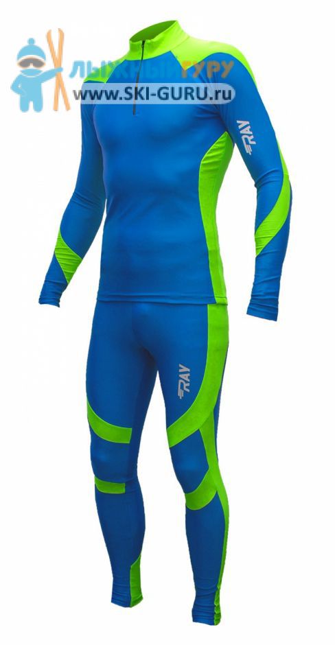 Комбинезон лыжный гоночный RAY, модель Next (Unisex), цвет синий/зеленый размер 48 (M)