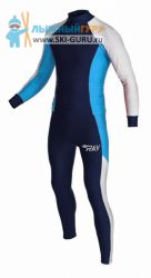 Лыжный гоночный комбинезон RAY, модель Race (Unisex), цвет темно-синий/белый/бирюзовый размер 42 (XXS)